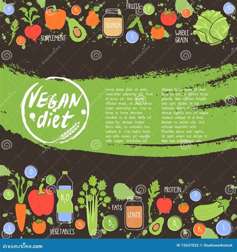 Fundo Saudável Do Alimento Da Dieta Do Vegetariano Vetor Ilustração do