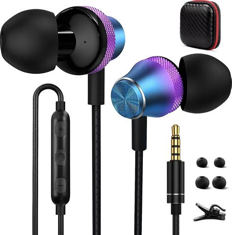 Jelanry 35mm Headphones Noise Canceling With Earbuds Microphone Deep