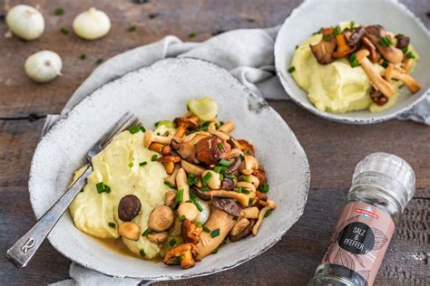 Pilzragout mit Kartoffelpüree Bad Reichenhaller