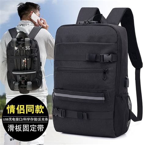 Jual Tas Ransel Pria Kanvas Backpack Besar Usb Port Charger Hitam Alcan