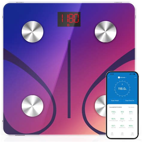 Renpho Bluetooth Fitness Bathroom Digital Scale Body Fat Muscle Mass