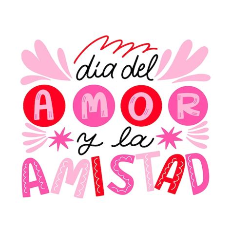 Free Vector Flat Dia Del Amor Y La Amistad Text Illustration