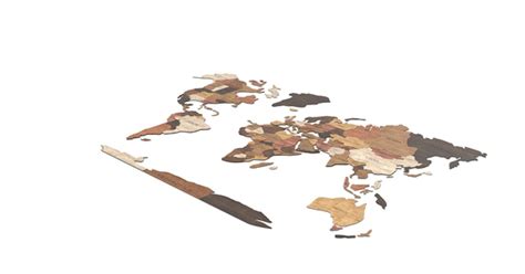 Wood World Map Wall Decor 3D, Incl. atlas & carved - Envato Elements