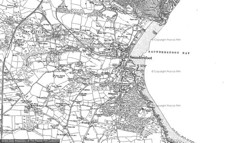 Historic Ordnance Survey Map Of Saundersfoot 1887 1906