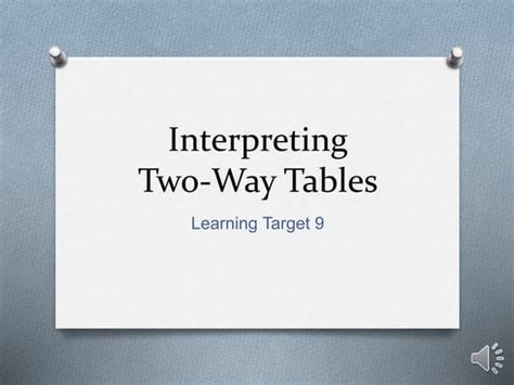 Two way tables & venn diagrams