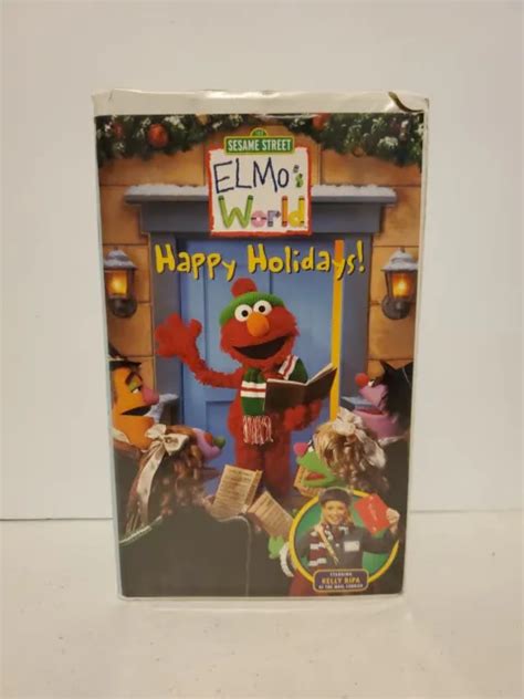 ELMO'S WORLD - Happy Holidays VHS 2002 Sesame Street Kelly Ripa Chenoweth film EUR 16,28 ...