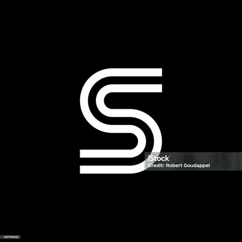 Logo Vektor Modern Line Typeface Letter S Ilustrasi Stok Unduh Gambar