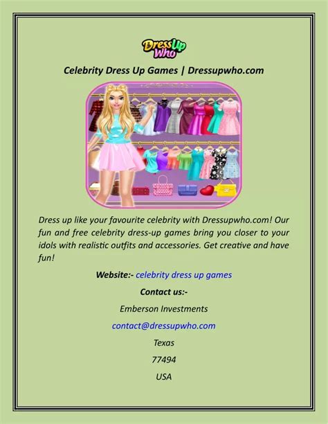 PPT - Celebrity Dress Up Games Dressupwho PowerPoint Presentation, free ...