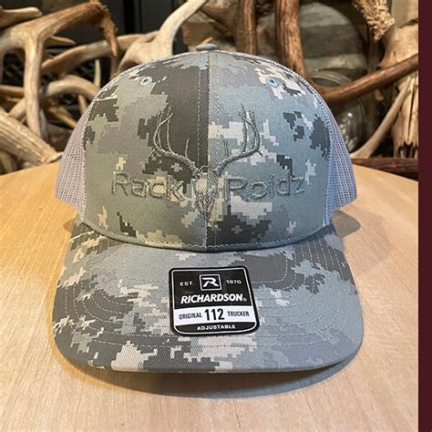 Richardson 112 Digital Camo Dark Grey Logo Hat - RackRoidz