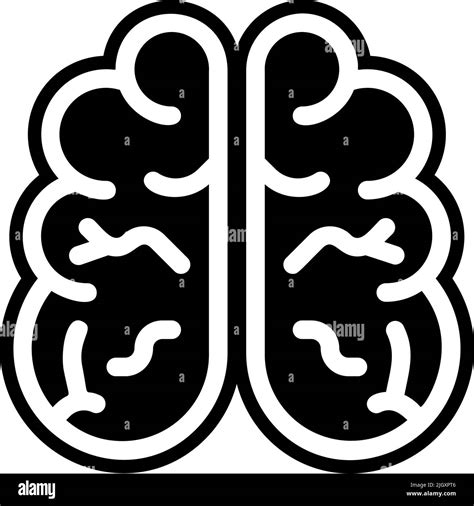 Symbole Du Cerveau Banque D Images Noir Et Blanc Alamy