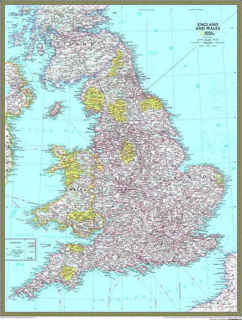 England and Wales Atlas Wall Map | Maps.com.com