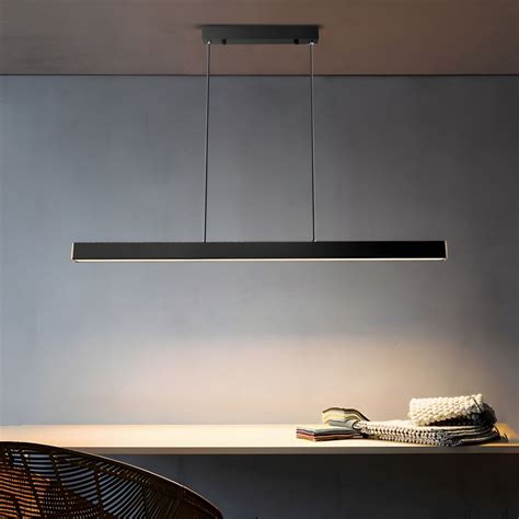 Contemporary Style Linear Shape Pendant Light Metal 1 Light Pendant