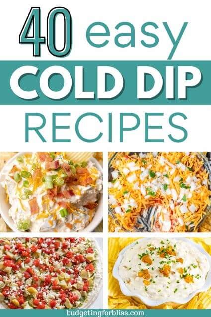 40 Easy Cold Dip Recipes For Summer Parties Budgeting For Bliss