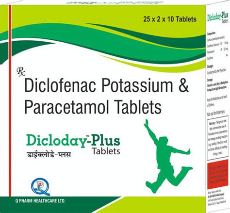 Diclofenac Potassium 50mg Paracetamol 325mg Tablets At Best Price In