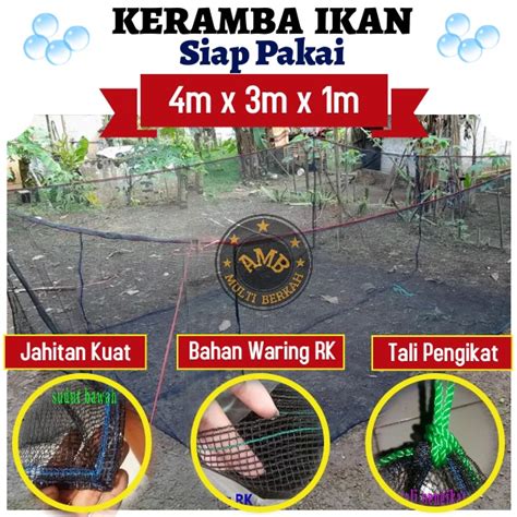 Jual Keramba Ikan Hapa Jaring Apung Kerambah Bahan Waring Ukuran 4m X