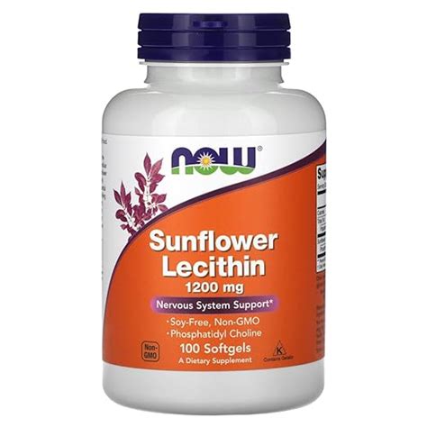 Now Foods Sunflower Lecithin Non Gmo Soft Gels Mg Count