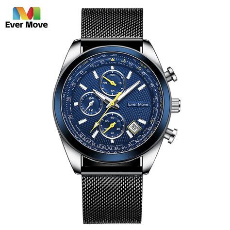 Reloj De Cuarzo Ultradelgado Para Hombre Cron Grafo Sencillo Y Luminoso