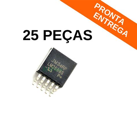 Kit 25 Peças Transistor Lm2596s 3 3 To 263 Smd Transistores Achei Componentes Eletrônicos