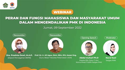 WEBINAR Peran Dan Fungsi Mahasiswa Serta Masyarakat Umum Dalam