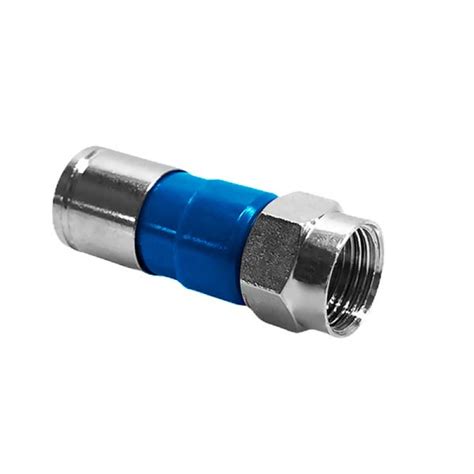 Conector F De Compressao Proeletronic Profissional Azul Para Rg