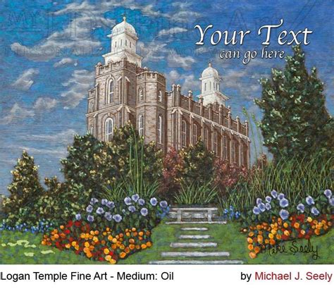 My Temple Art — Logan Utah Lds Mormon Temple Art Painting By Michael Seely