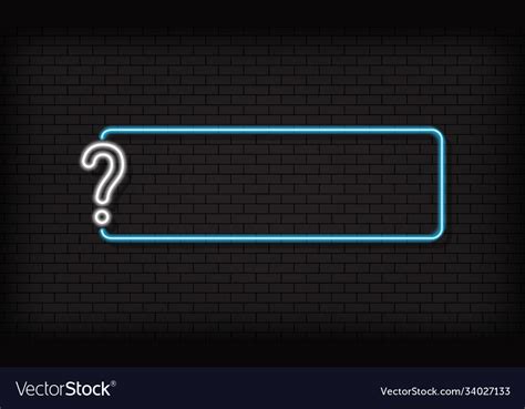 question mark  answer box neon icon royalty  vector