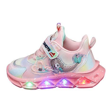 Bobogojp Kids Light Up Shoes Toddler Girls Boys Breathable Led Flashing