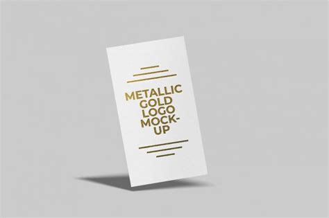 D Gold Metal Logo Mockup Mrsjes