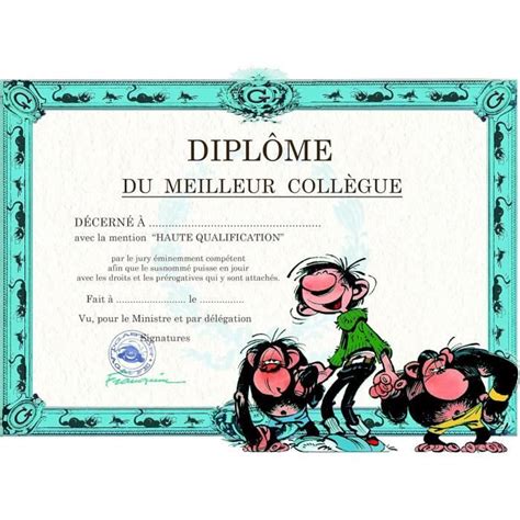 Gaston Lagaffe Gldp Carte Double Avec Enveloppe Dipl Me Du