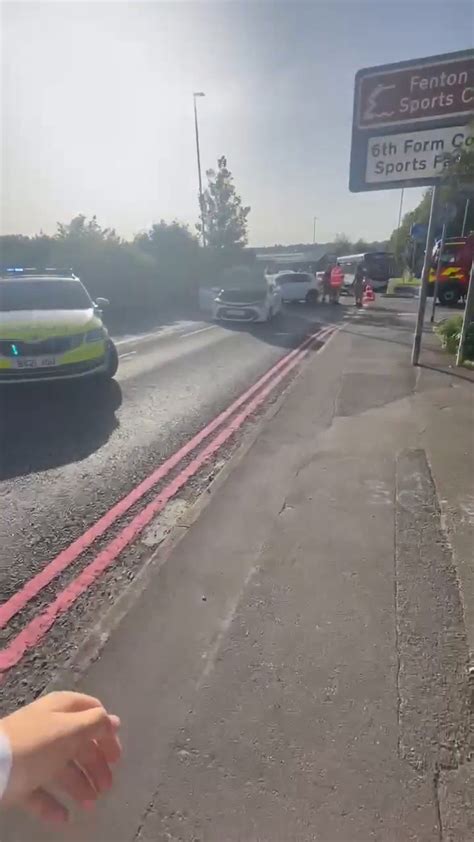 Busy Stoke On Trent Road Shut As Police And Fire Crews Called To Smash