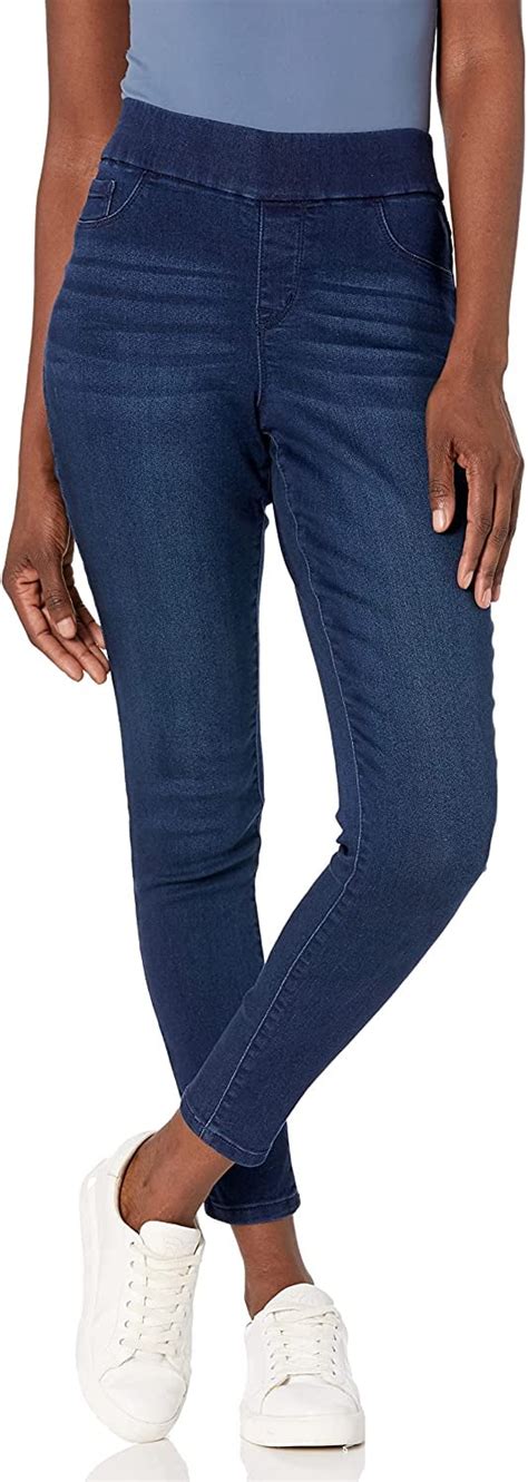 Women S Nine West Mid Rise Pull On Jeggings Color Dark Wash Size