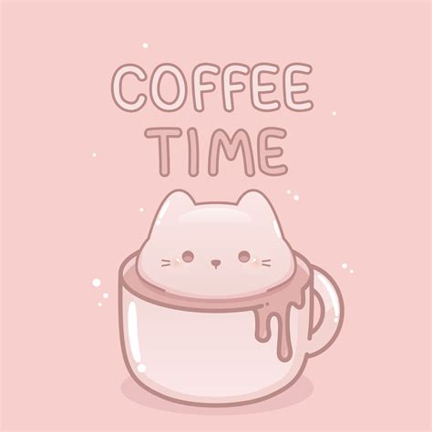 cute cat foam inside coffee cup 14773141 Vector Art at Vecteezy