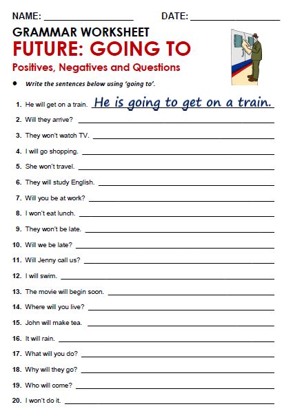 Will And Going To Exercises With Answers