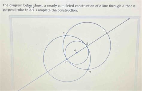 Solved The Diagram Below Shows A Nearly Completed Construction Of A