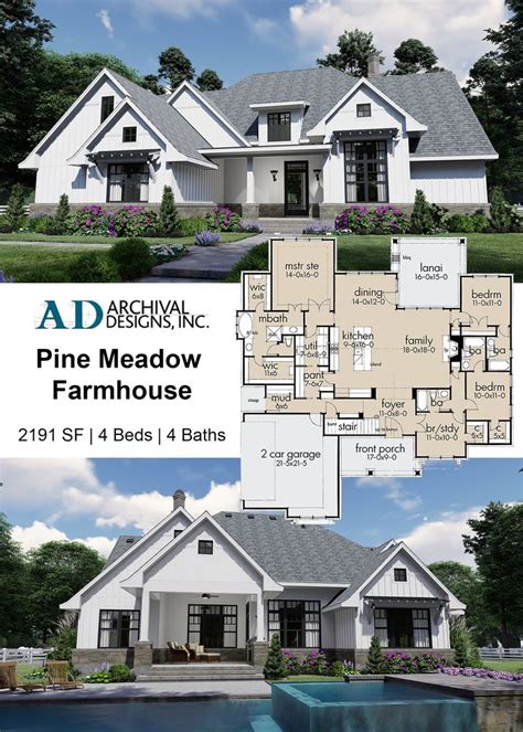 Pine Meadow House Plan | Modern farmhouse plans, House plans farmhouse ...