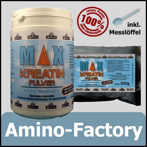 Max Kreatin Monohydrat Pulver Von Amino Factory