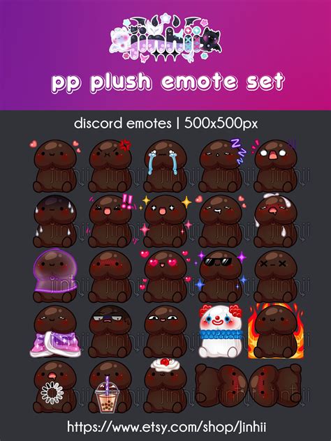 Pp Plush Emote Set Etsy