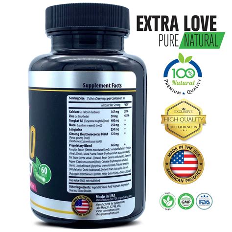 Male Enhancement Extra Libido Supplement Pills For Men Pure Etsy