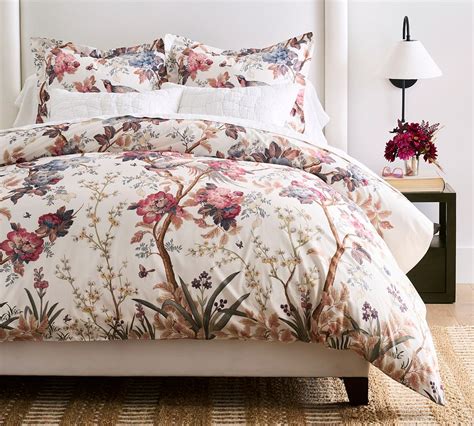 Piper Floral Percale Duvet Cover Pottery Barn