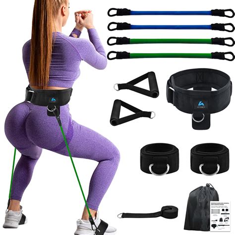 Atamet 12pcs Ankle Strap Resistance Bands Home Gym Body Toner For Leg Glute And Full Body