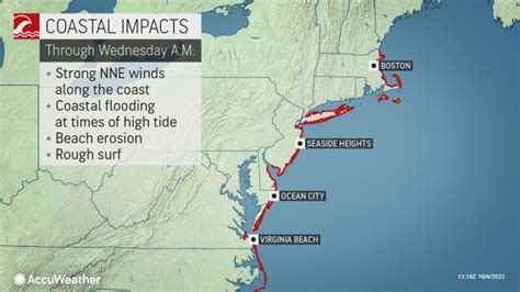 Coastal Storm To Bring Days Of Dreary Weather Along Northeast Beaches