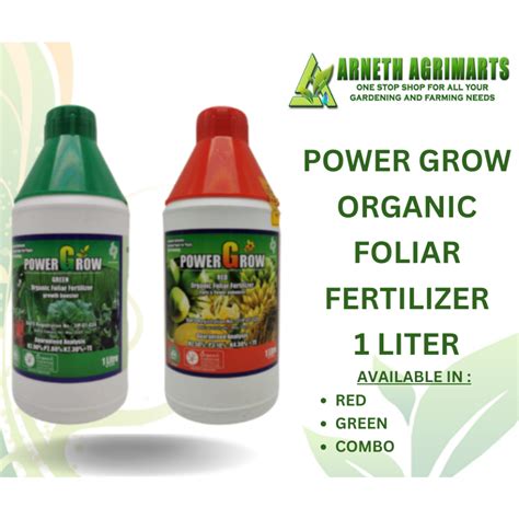 Power Grow Organic Foliar Plant Food Liter Red And Green By Dynapharm