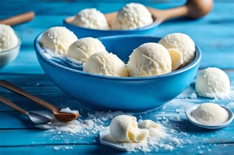 Premium Photo A Bowl Of Ice Cream With A Spoon And Spoon