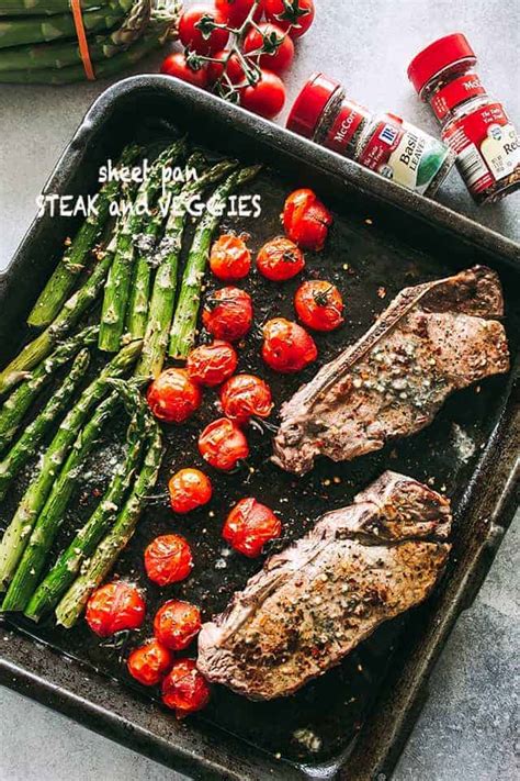 Steak & Veggies Sheet Pan Dinner Recipe | Easy Sirloin Steak Dinner