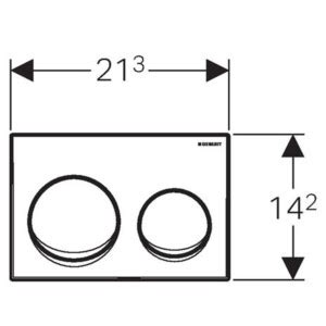 Geberit Actuator Plate Alpha 10 White Chrome Plated T C