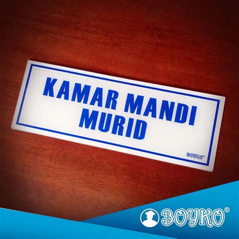 Jual Acrylic Sign Papan Nama Label Acrylic Paket Sekolah 9x25 Cm