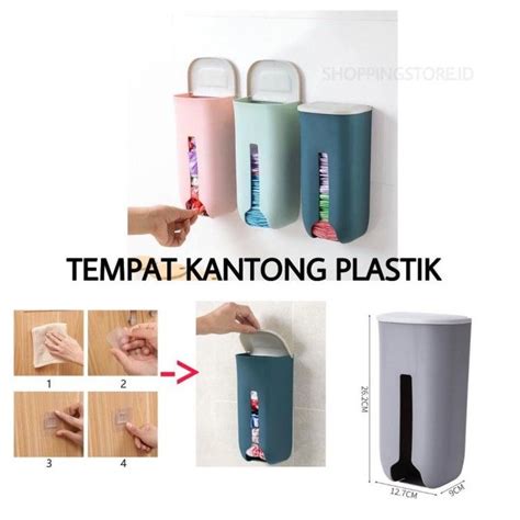 Sq Dispenser Kantong Plastik Sampah Tempel Dinding Tempat Kantong