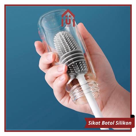 Jual Uniso Sikat Botol Gelas Silikon Bottle Silicone Brush Gagang