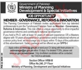 Post Available At Ministry Of Planning Development 2024 Job