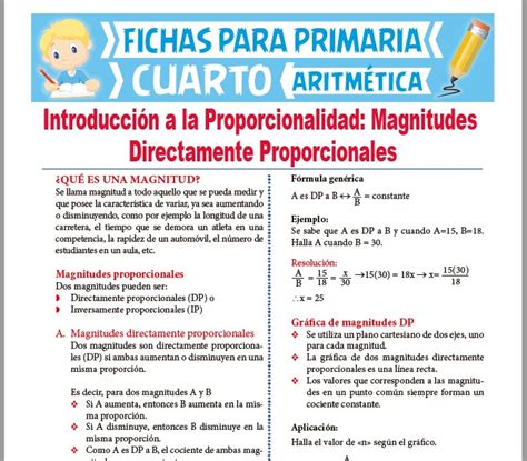 Introducción a la Proporcionalidad para Cuarto de Primaria 2023